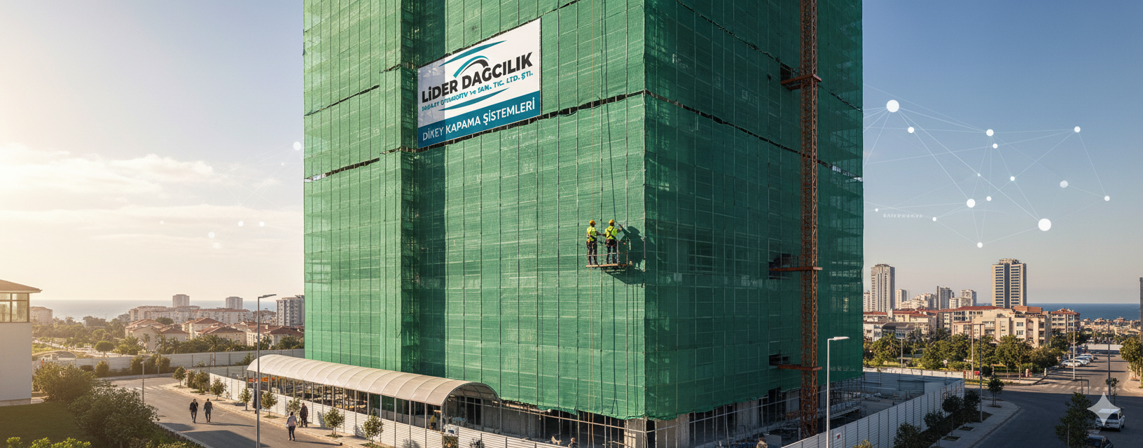 Dikey Örtüleme Kapama Ağı Montajı